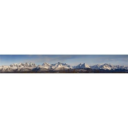 THINKANDPLAY Panoramic View of The Chugach Mountain Range Above Anchorage Alaska During Spring Poster Print; 44 x 6 - Large TH475990